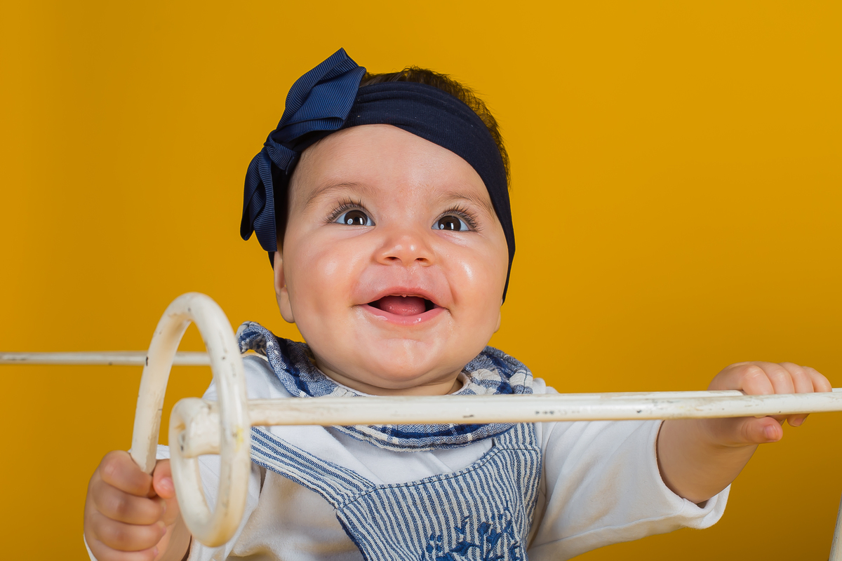 Bela bebé na sessão fotográfica