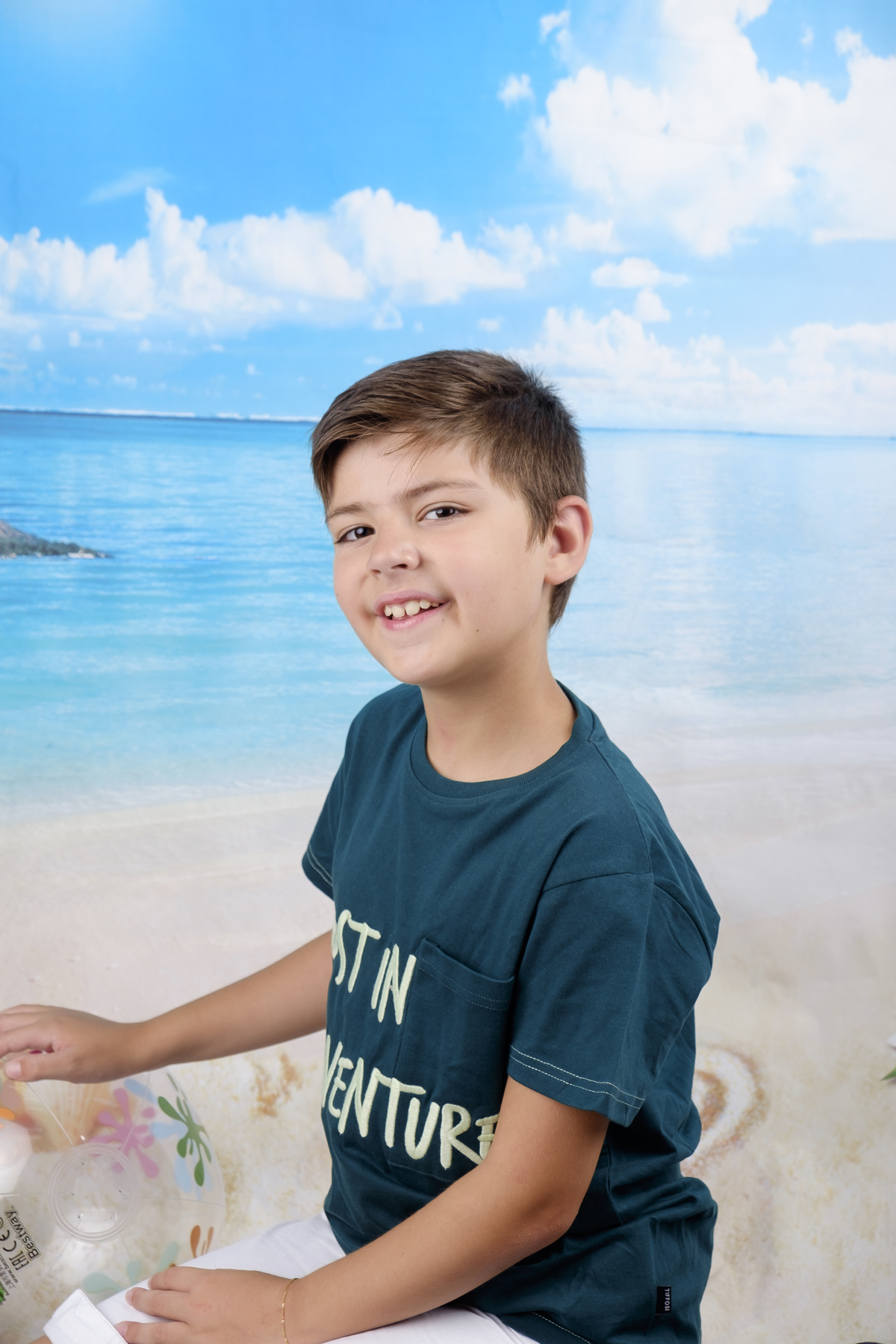 Menino na sessão fotográfica de Arouca