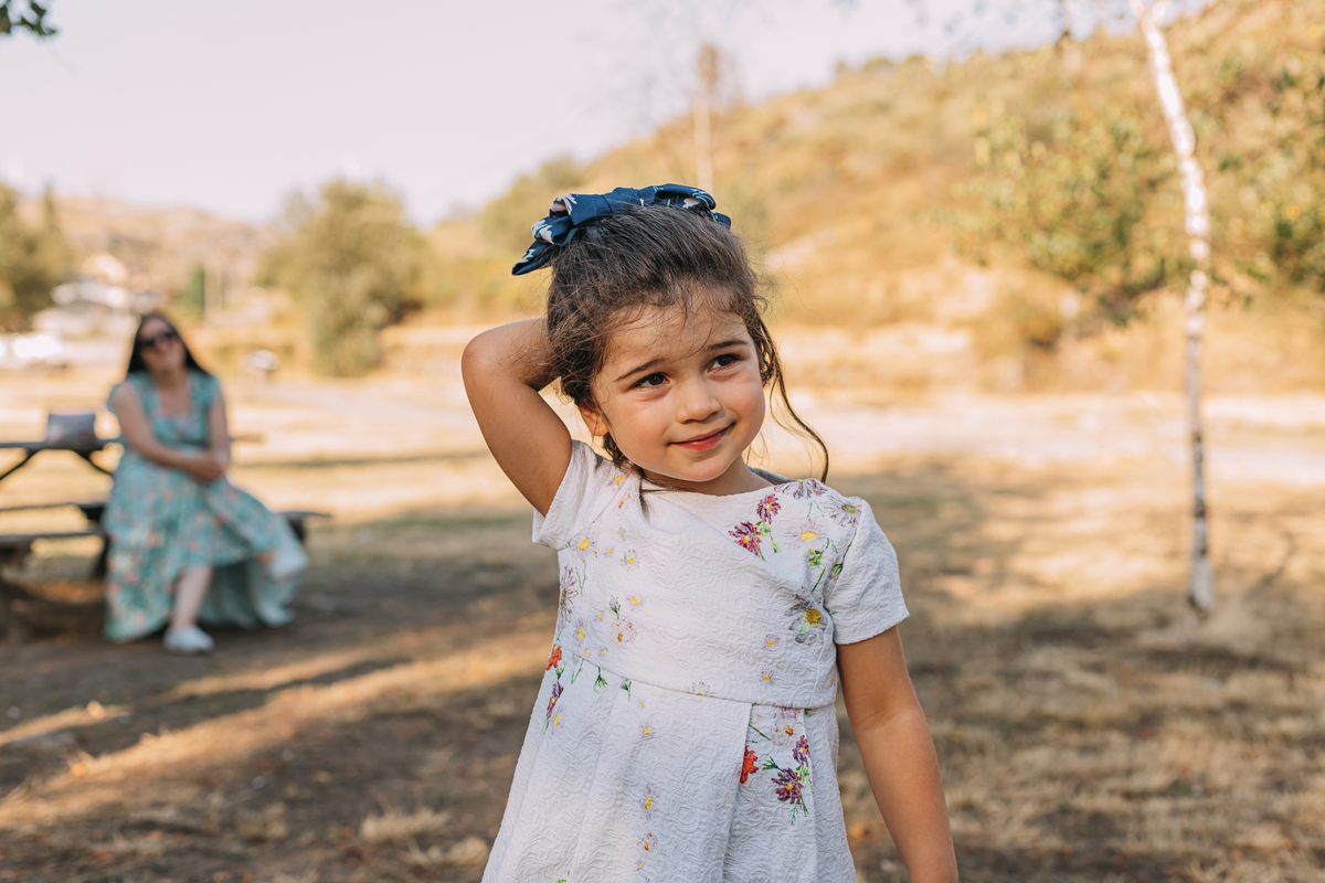 Menina linda da família