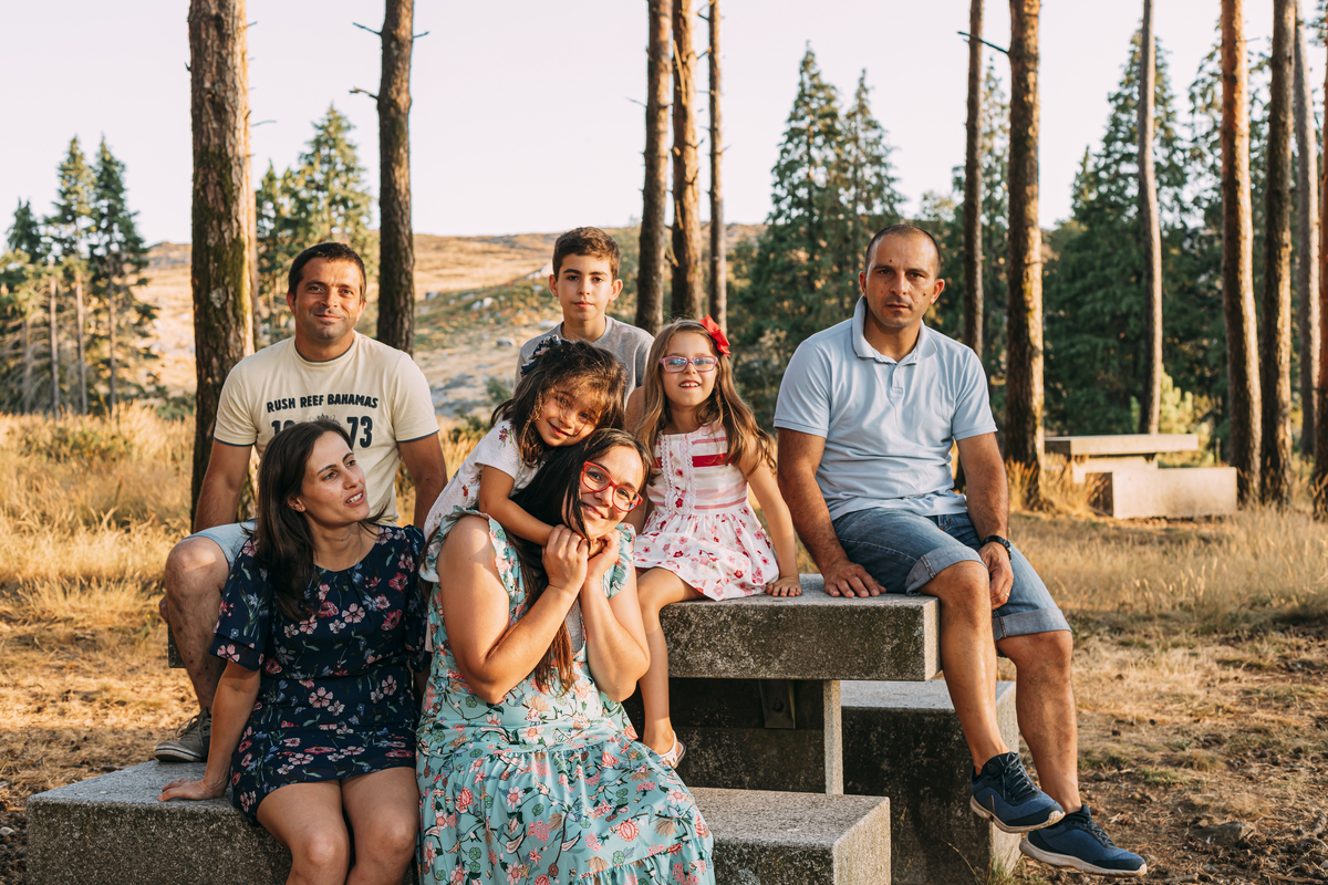 Família da Cidália na Serra da Freita