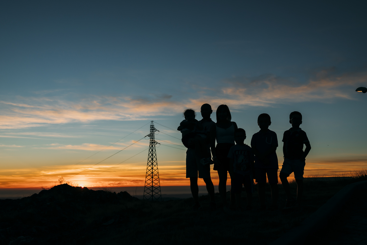 Por-do-sol em família na serra da freita