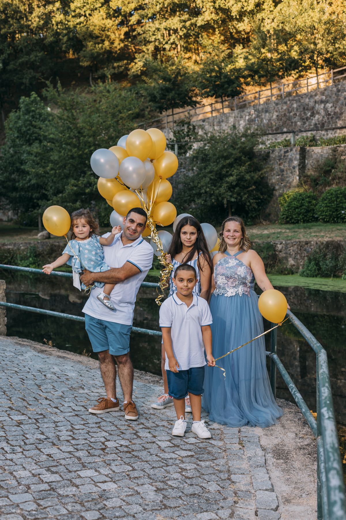 Familia na sessão fotográfica em La Salette