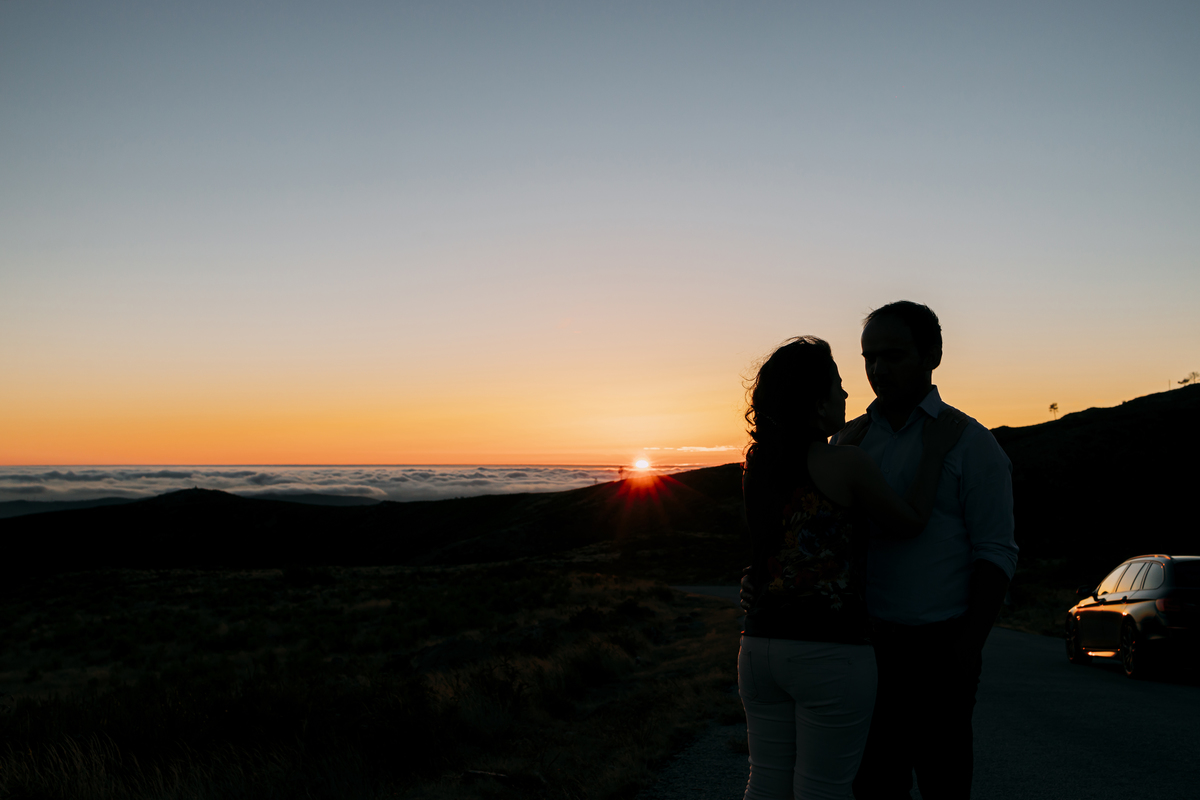 Pôr-do-sol dos noivos