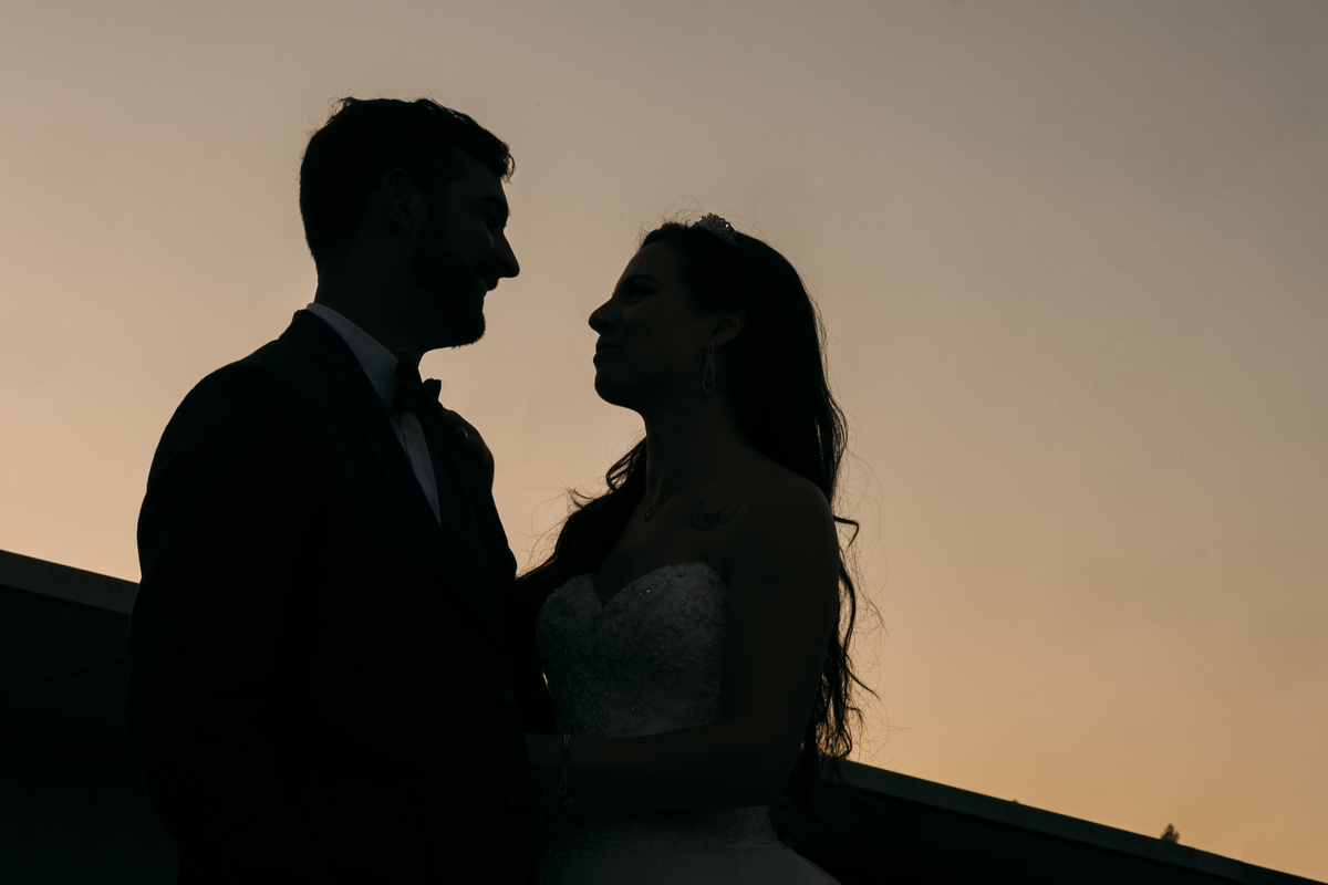 pôs do sol na casamento