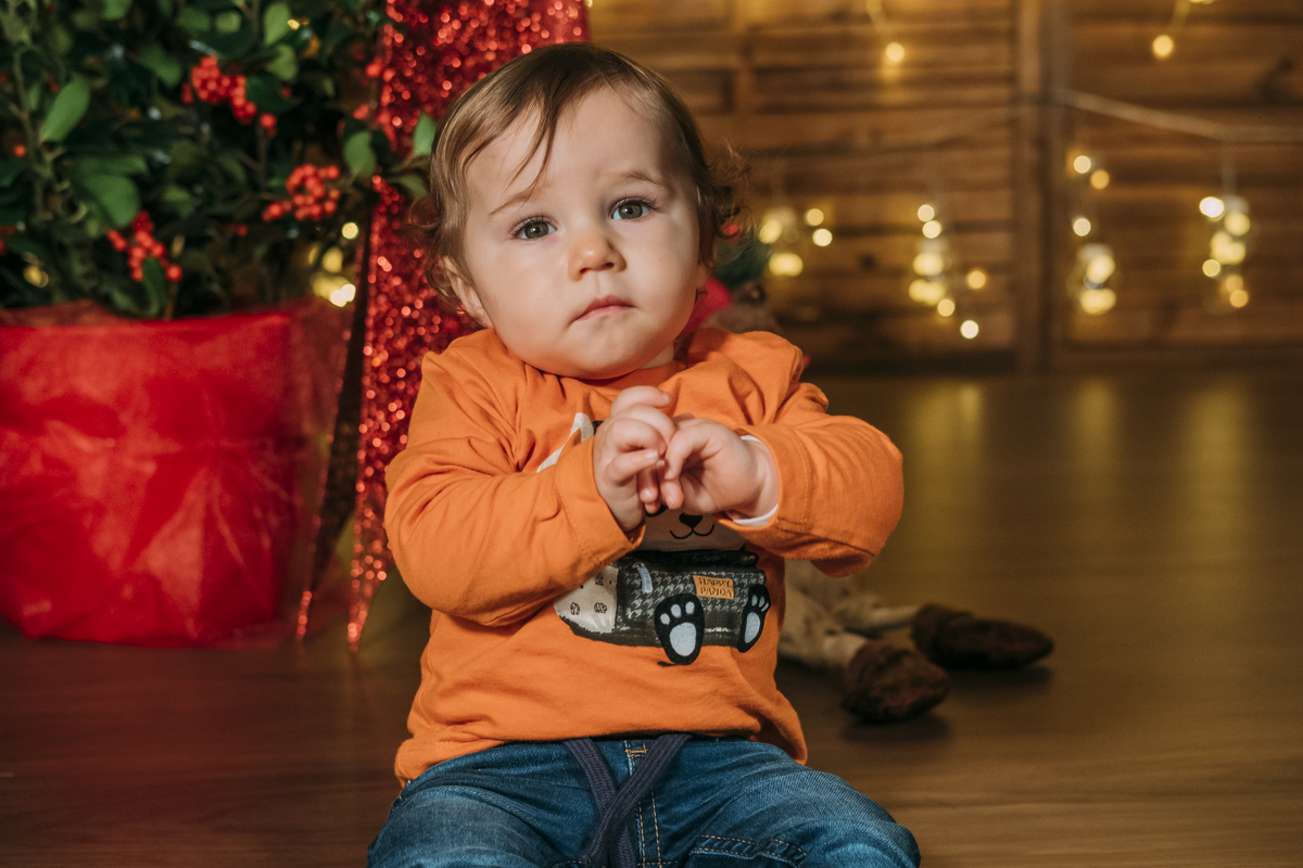 sessão de criança de natal