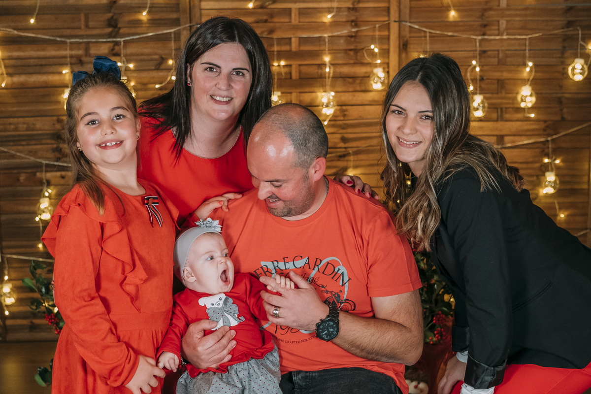 Família na sessão de natal