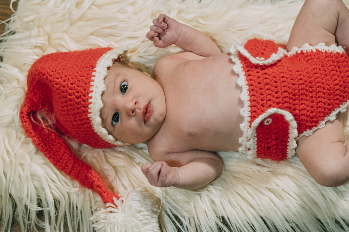 sessão de natal de Recém-nascido na Foto David Marques