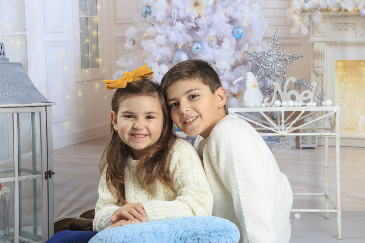 Irmãos na sessão fotográfica em Arouca
