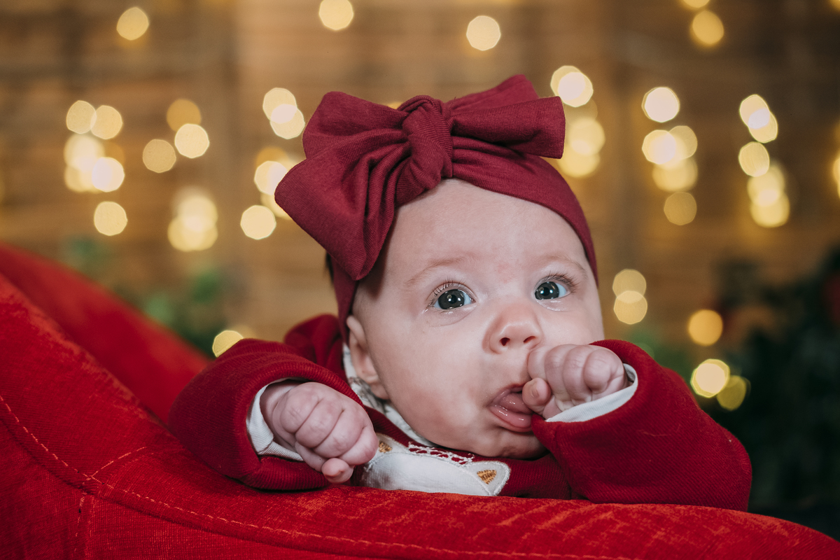 Irmã mais nova na sessão de Natal em Vale de Cambra