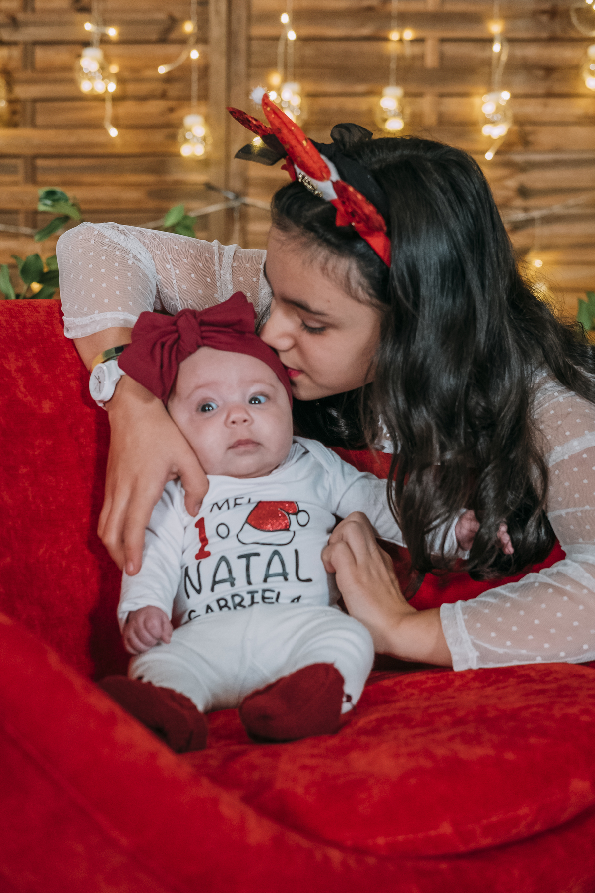 Irmãs na sessão de Natal em Vale de Cambra