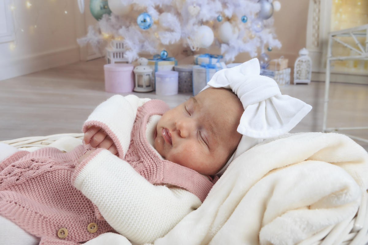 bebe na sessão de natal em Arouca