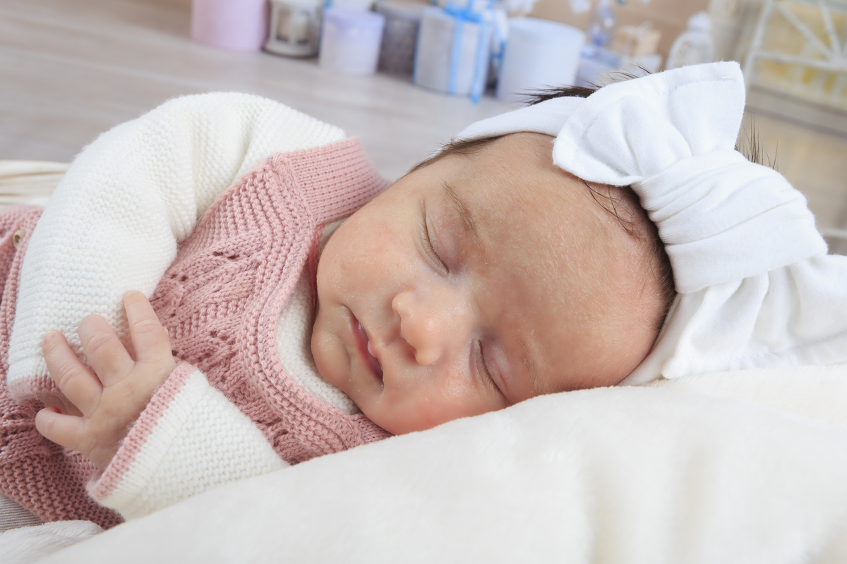 bebe na sessão fotográfica de natal