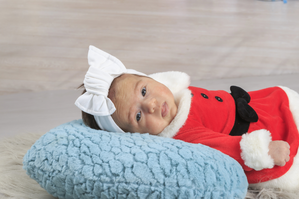 bebe na sessão fotográfica de natal em Arouca