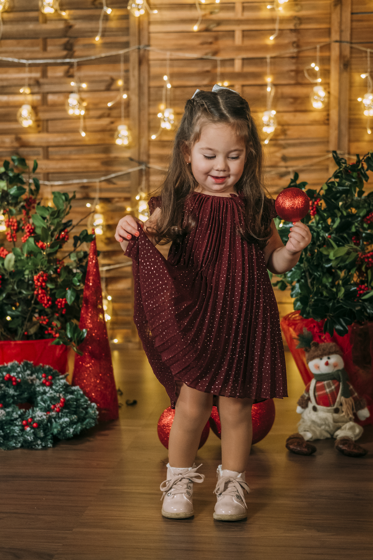 Linda menina na Sessão fotográfica 