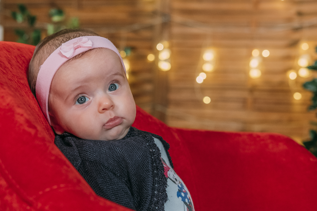 Bebé na Sessão de Natal