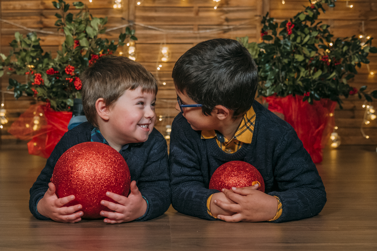 Irmãos na sessão fotográfica em Vale de Cambra
