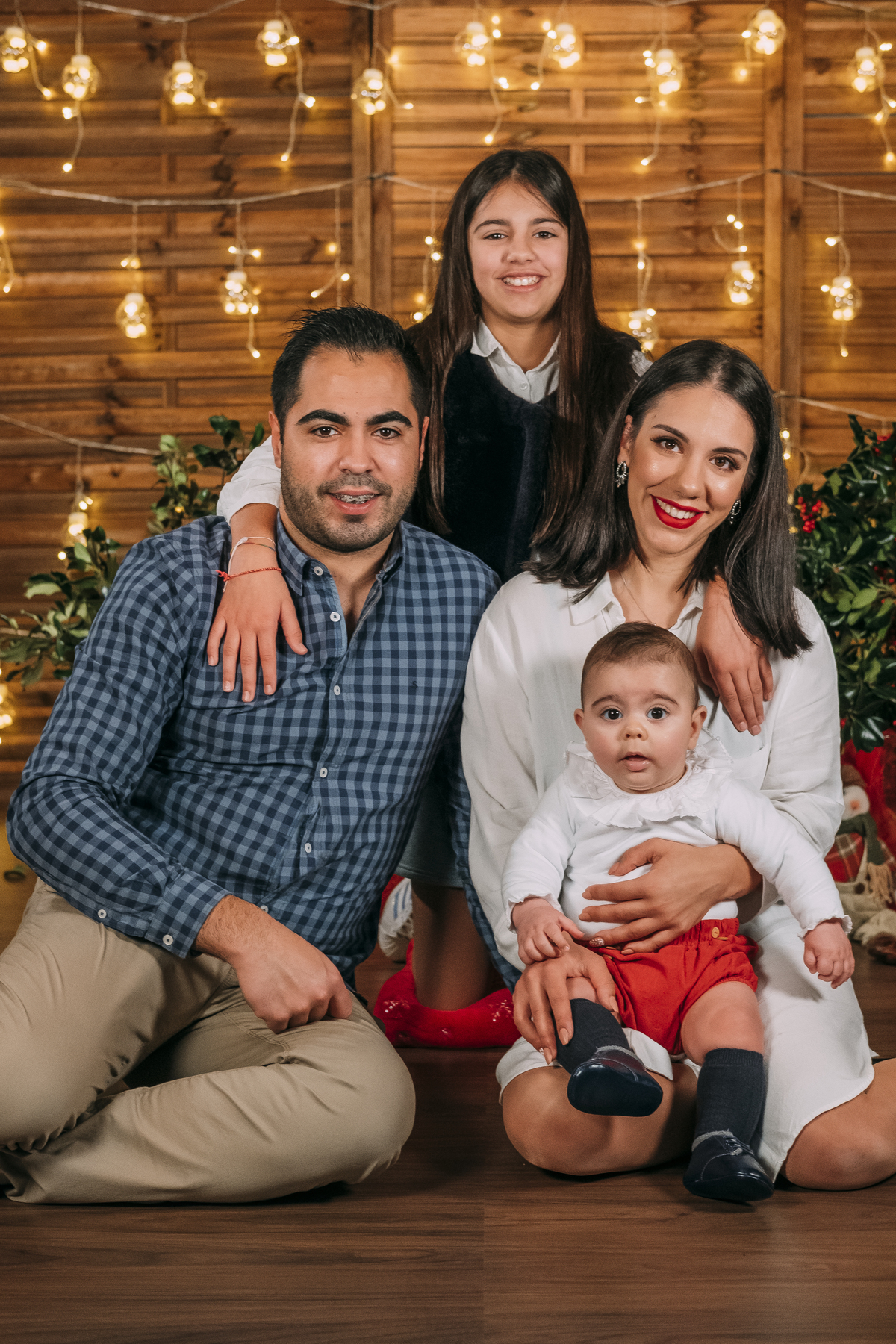 Família Feliz na sessão de Natal