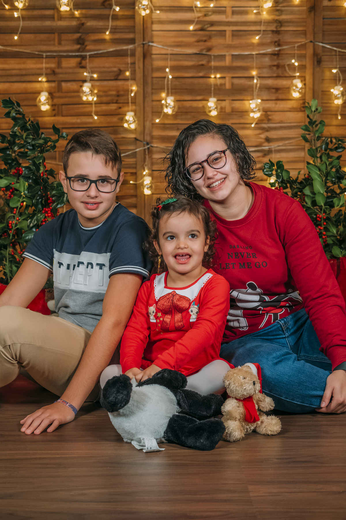 Família na sessão de Natal em Vale de Cambra