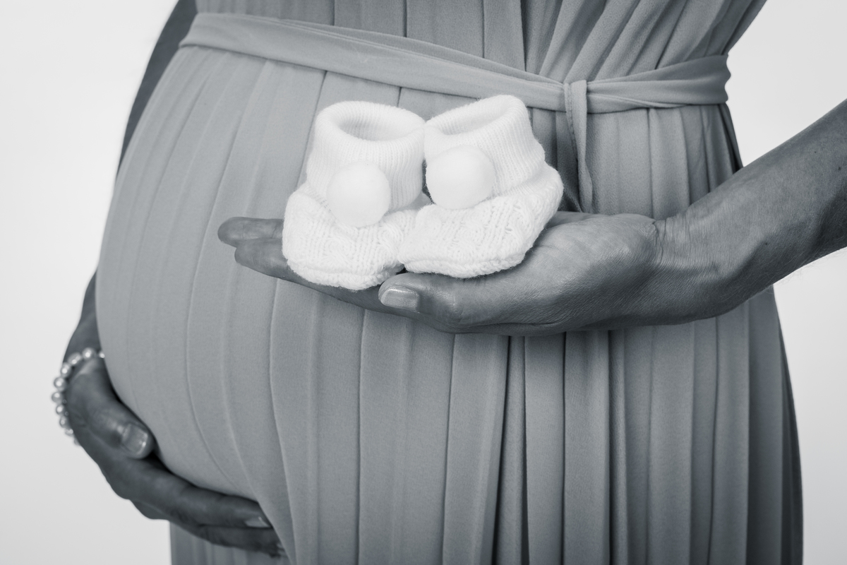 Grávida na sessão fotográfica