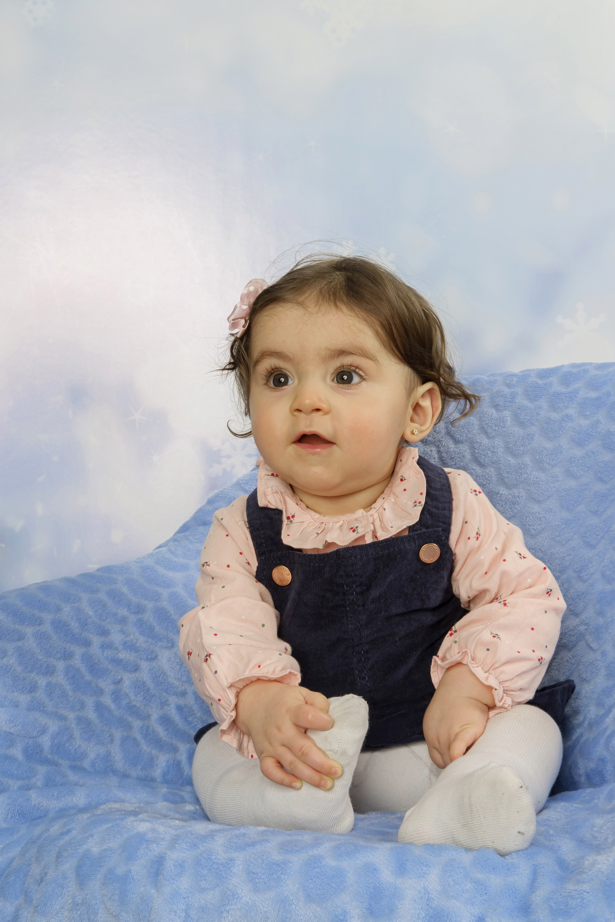 menina na sessão de estúdio