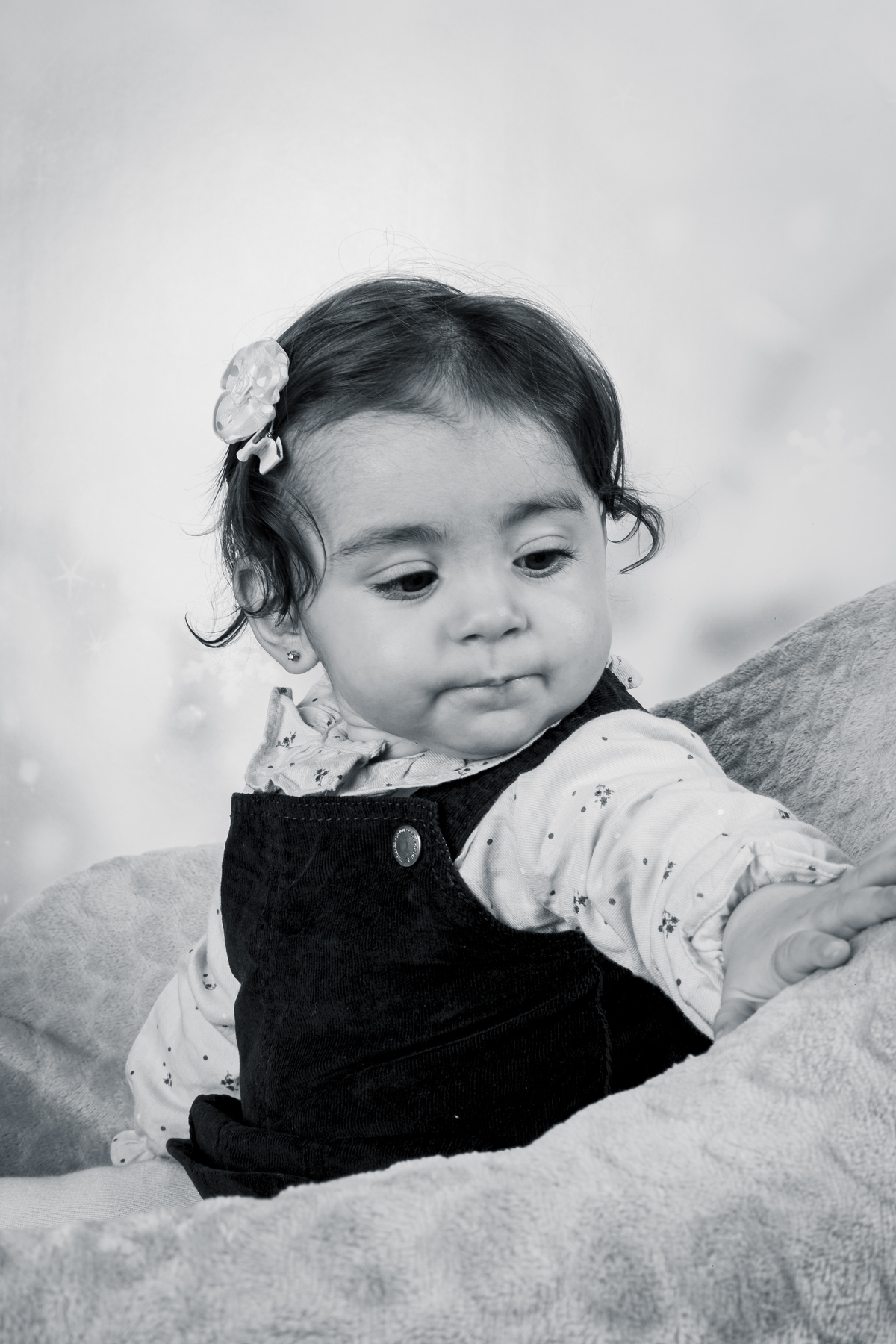 menina na sessão fotográfica de estúdio em Vale de Cambra