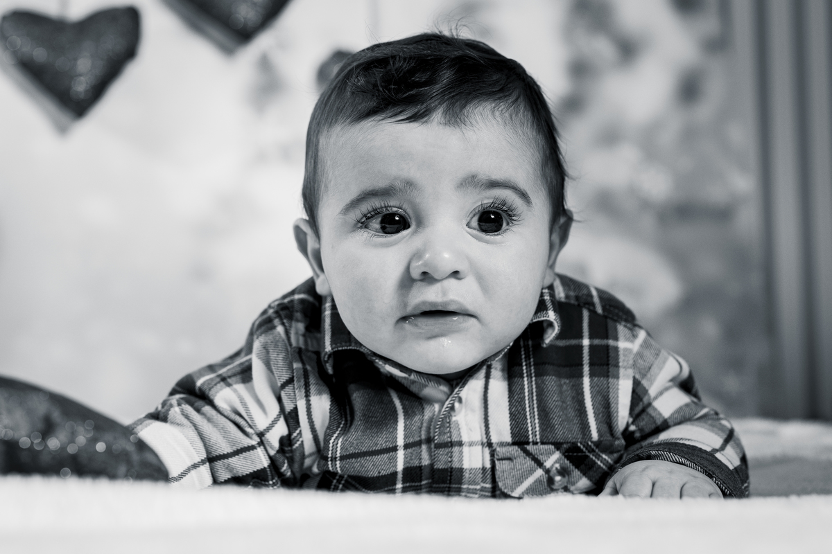 bebé na sessão fotográfica