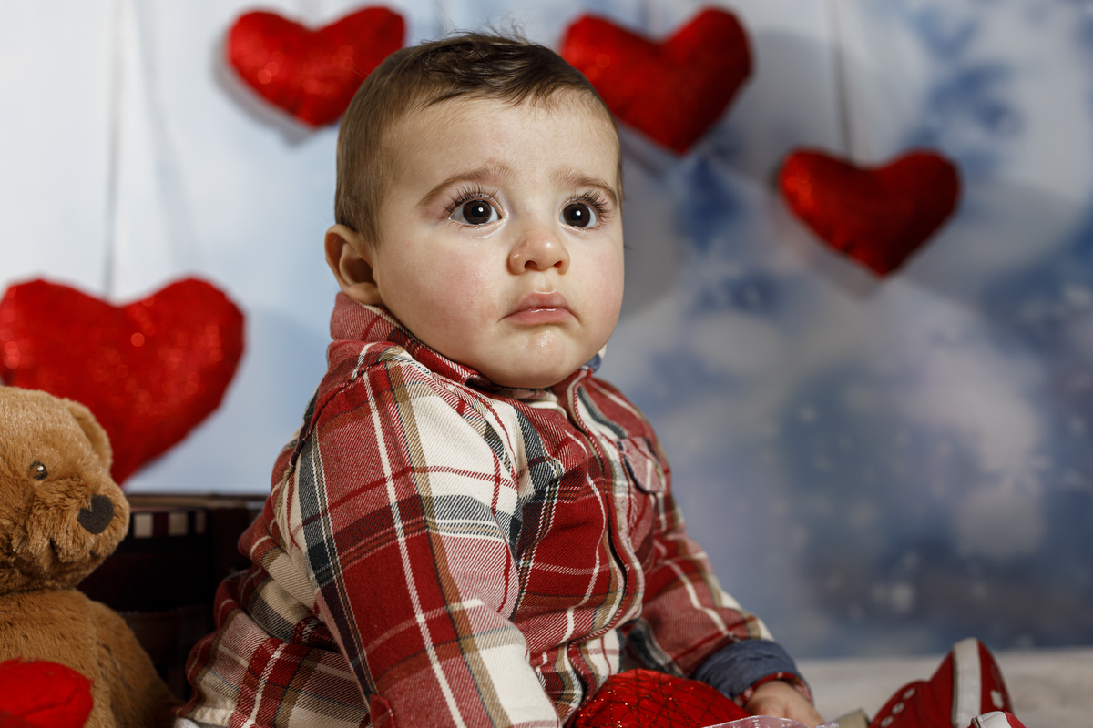bebé na sessão fotográfica em Vale de Cambra