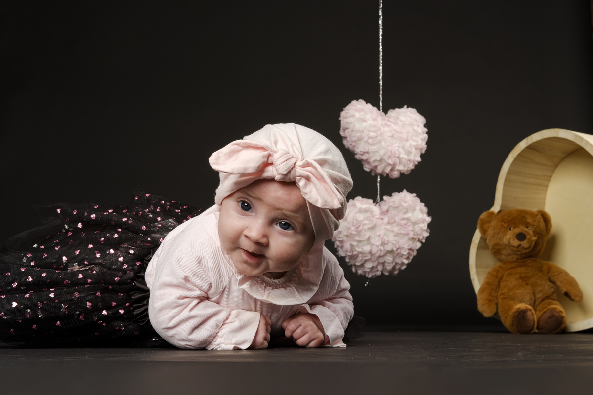 bebé na sessão fotográfica em Vale de Cambra