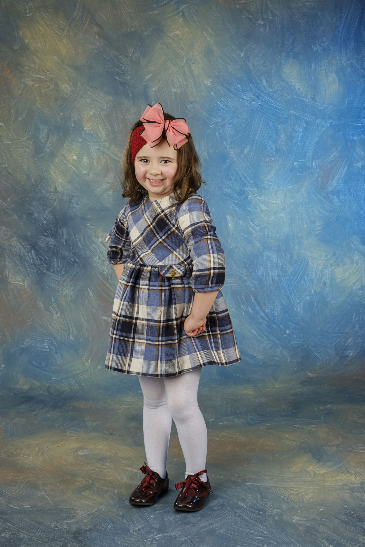 menina na sessão fotográfica