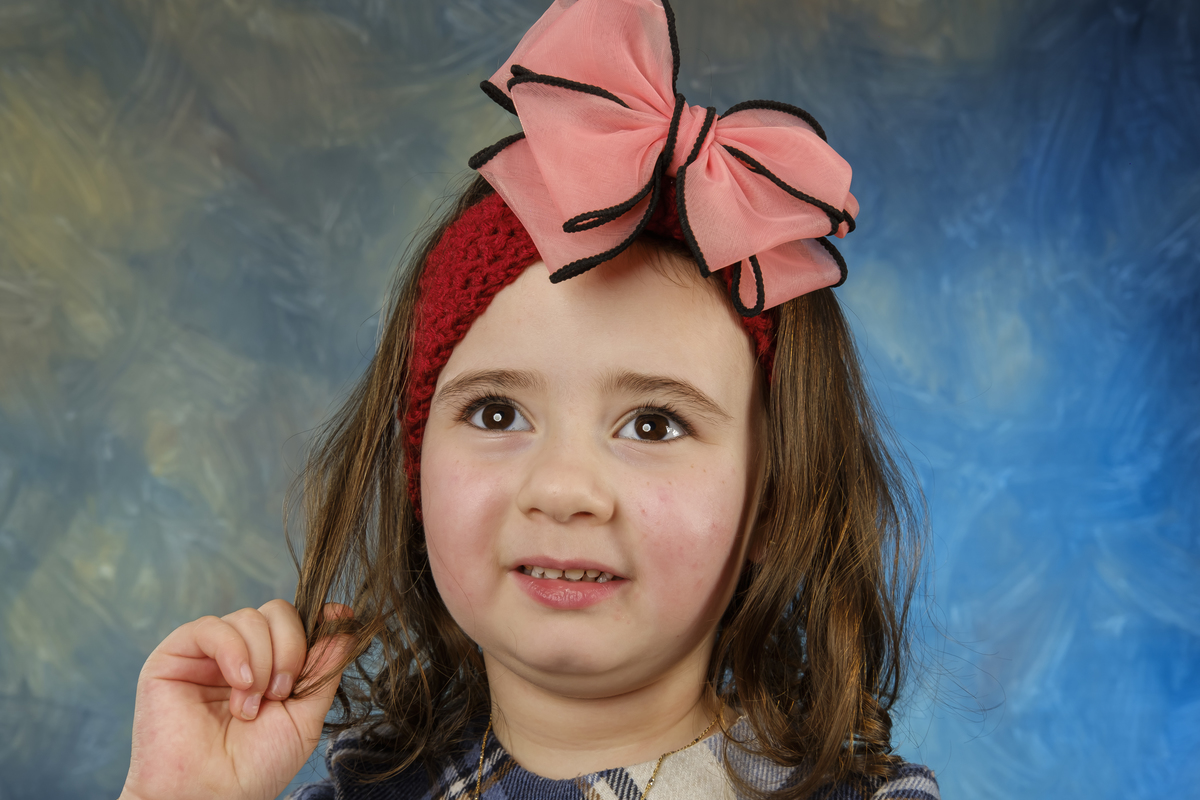 menina na sessão de estúdio