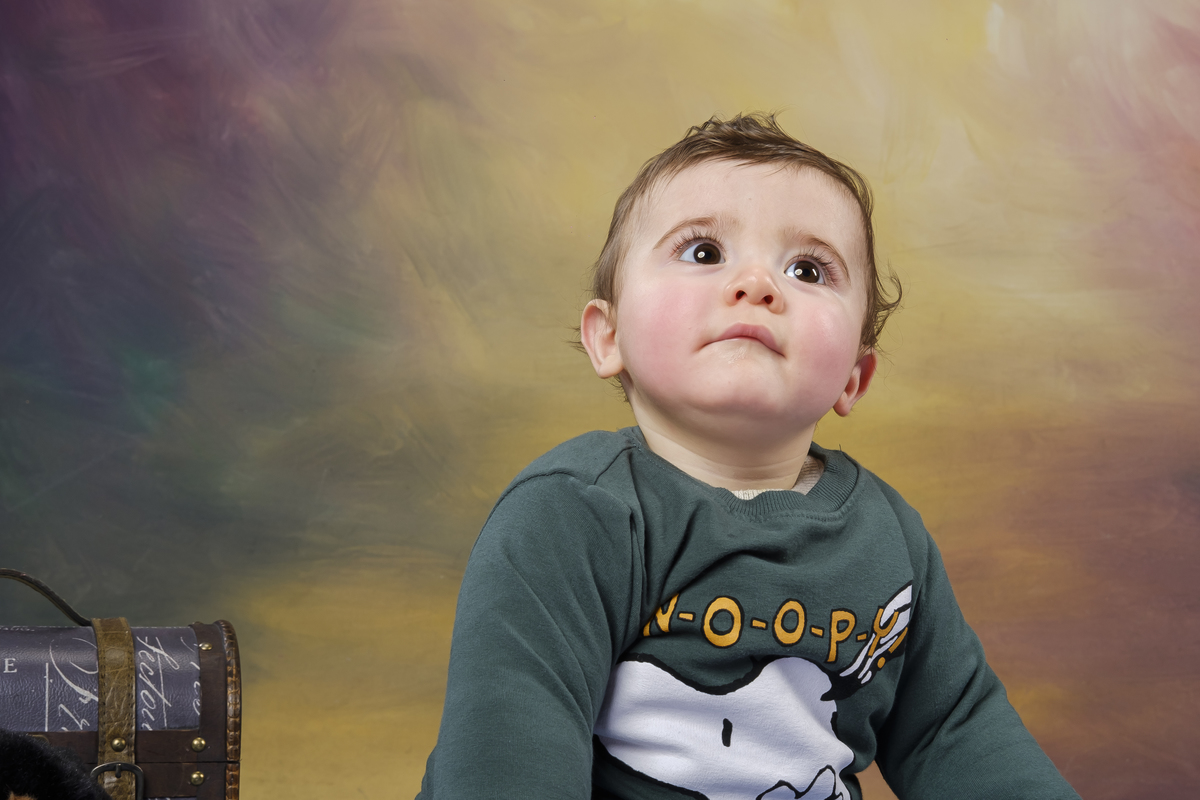 menino na sessão fotográfica