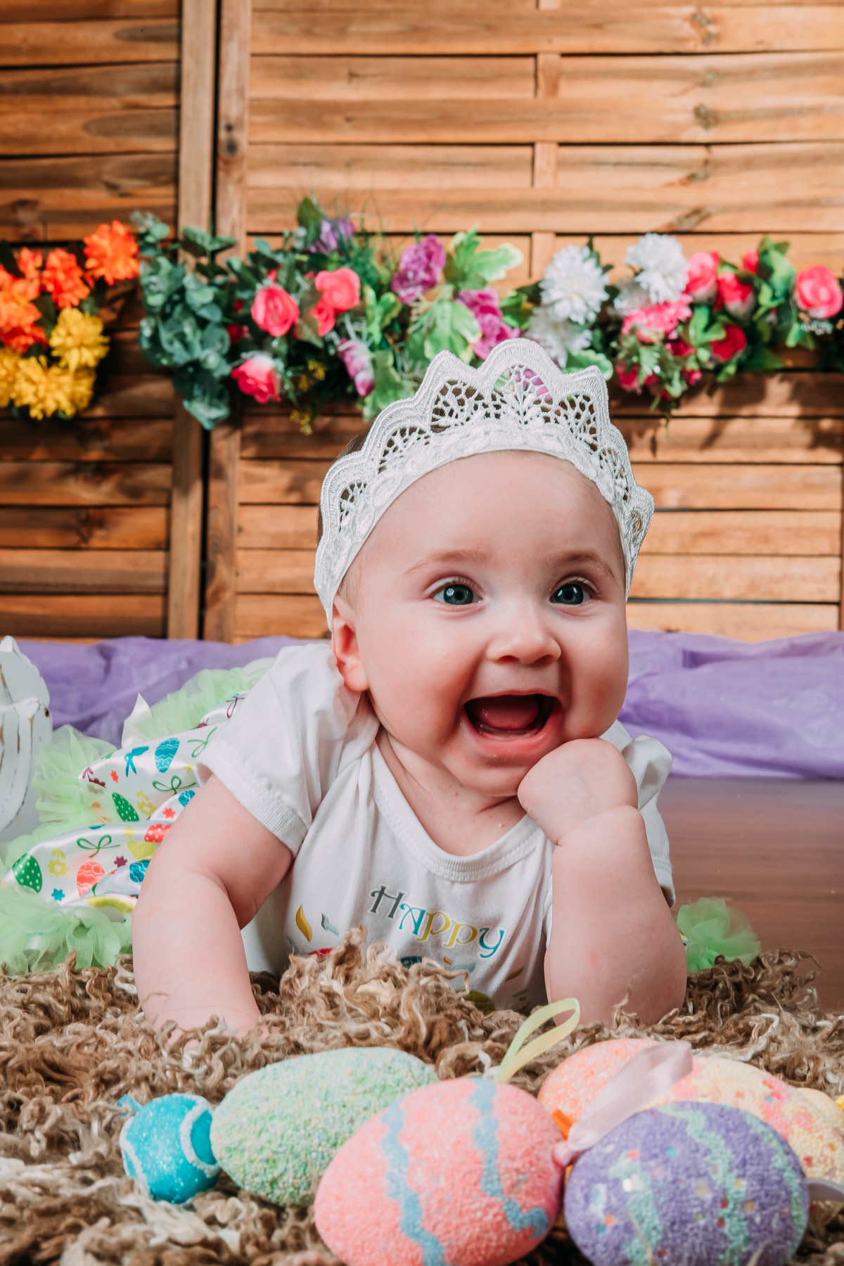 bebé na sessão fotográfica de estúdio