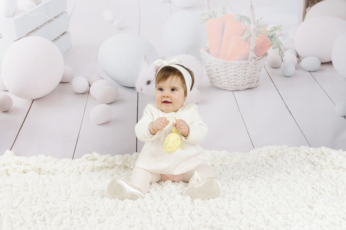 Menina na sessão de estúdio em Arouca