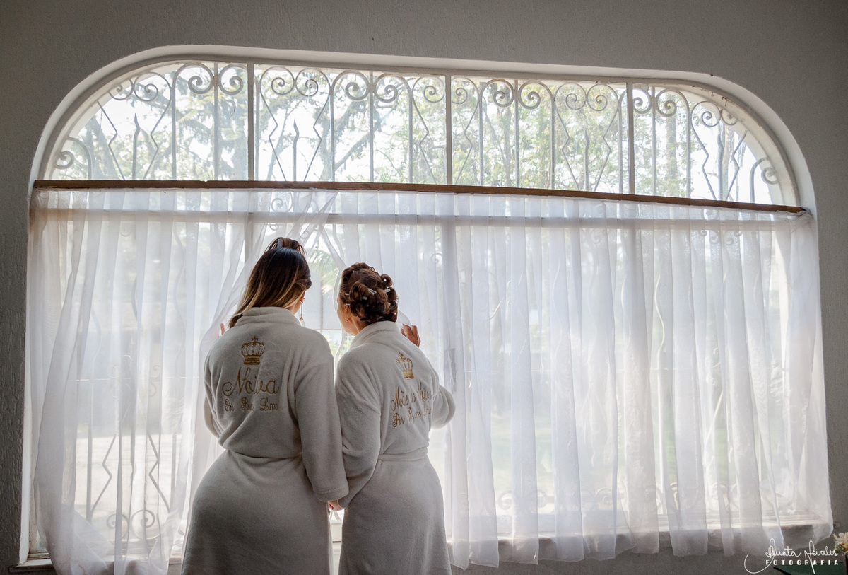 make off mãe e filha noiva