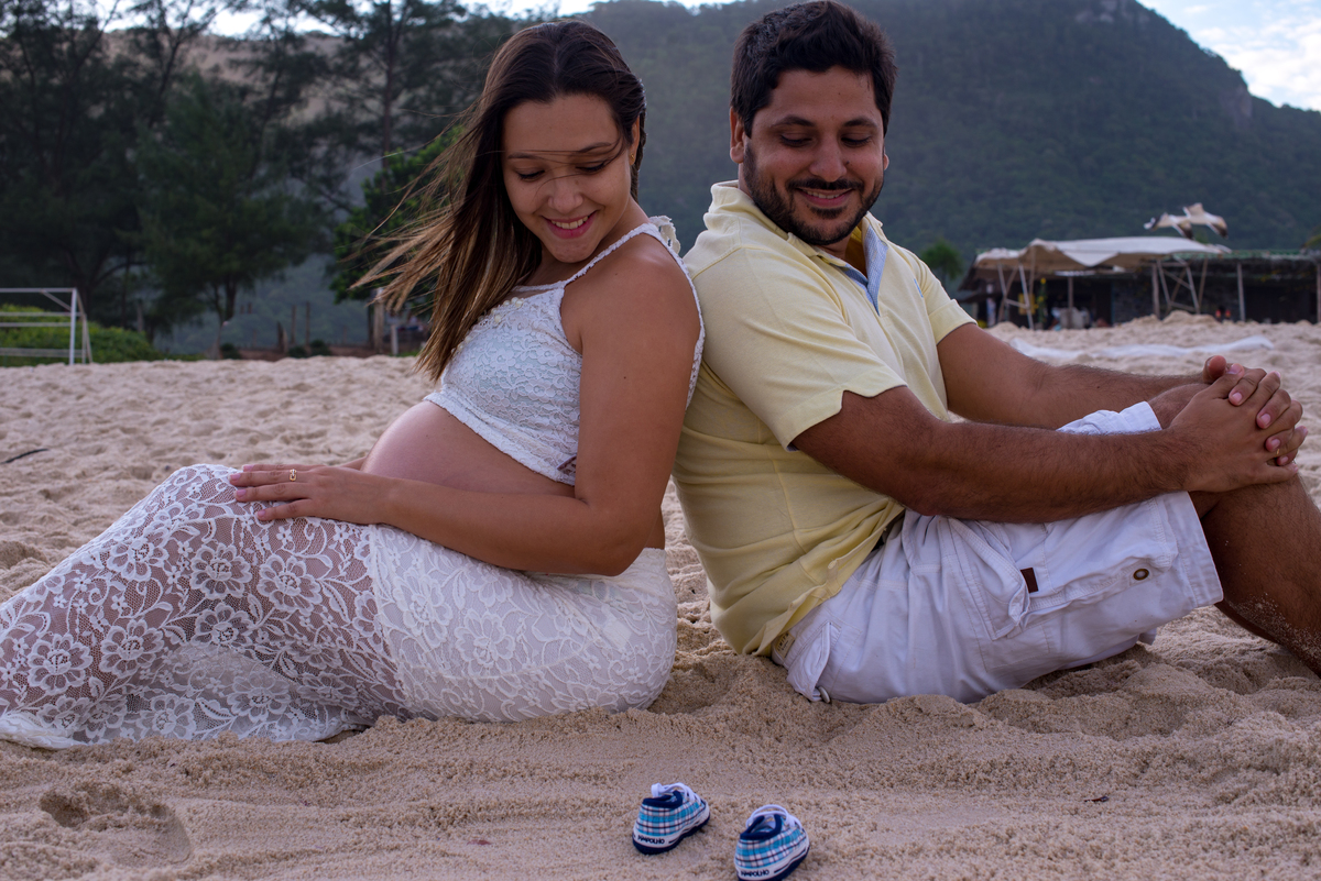 ensaio gestante praia grumara rj