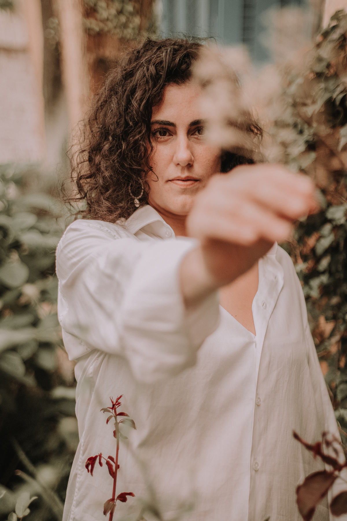 Retratos de florista com flores em Jaú