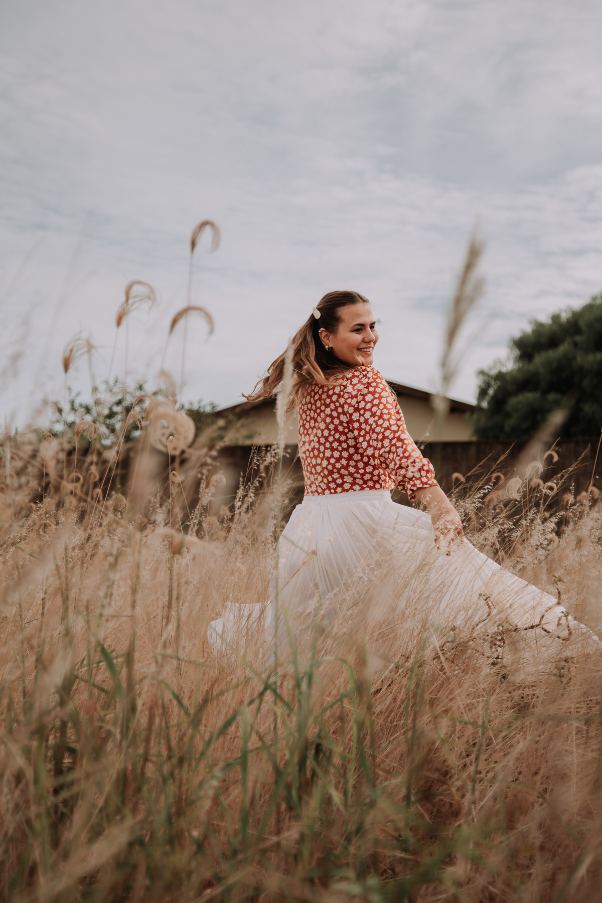 Fotografia feminina com movimentos