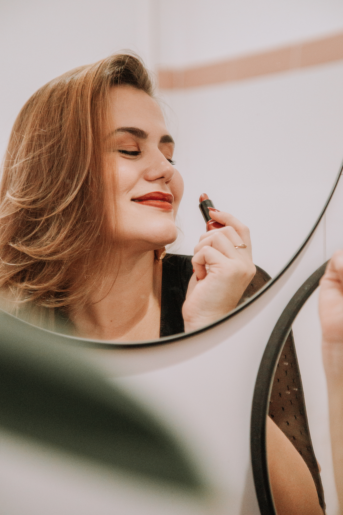 Fotografia do Arquétipo da Amante no espelho