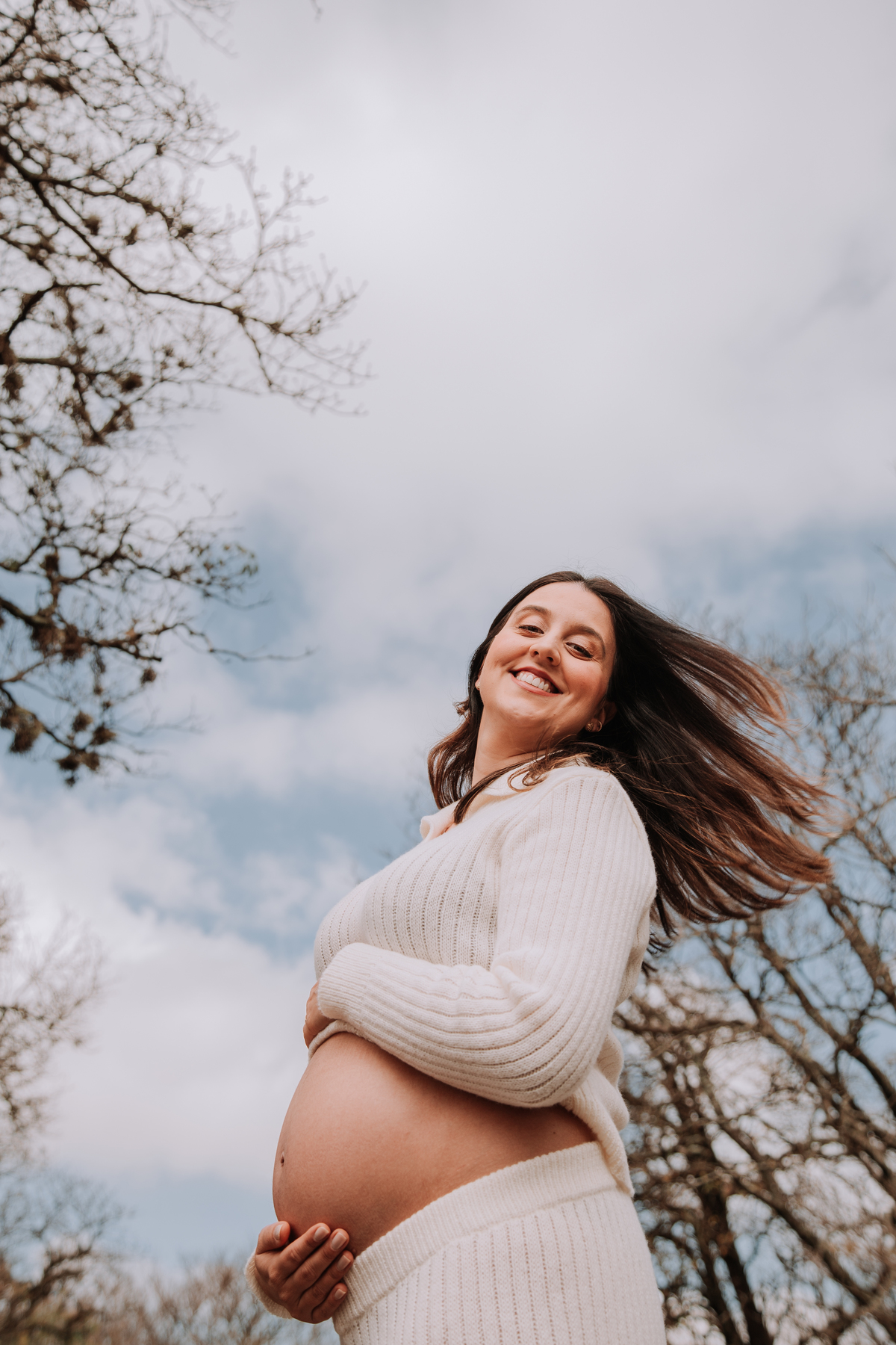 Fotografia de gravidez ao ar livre