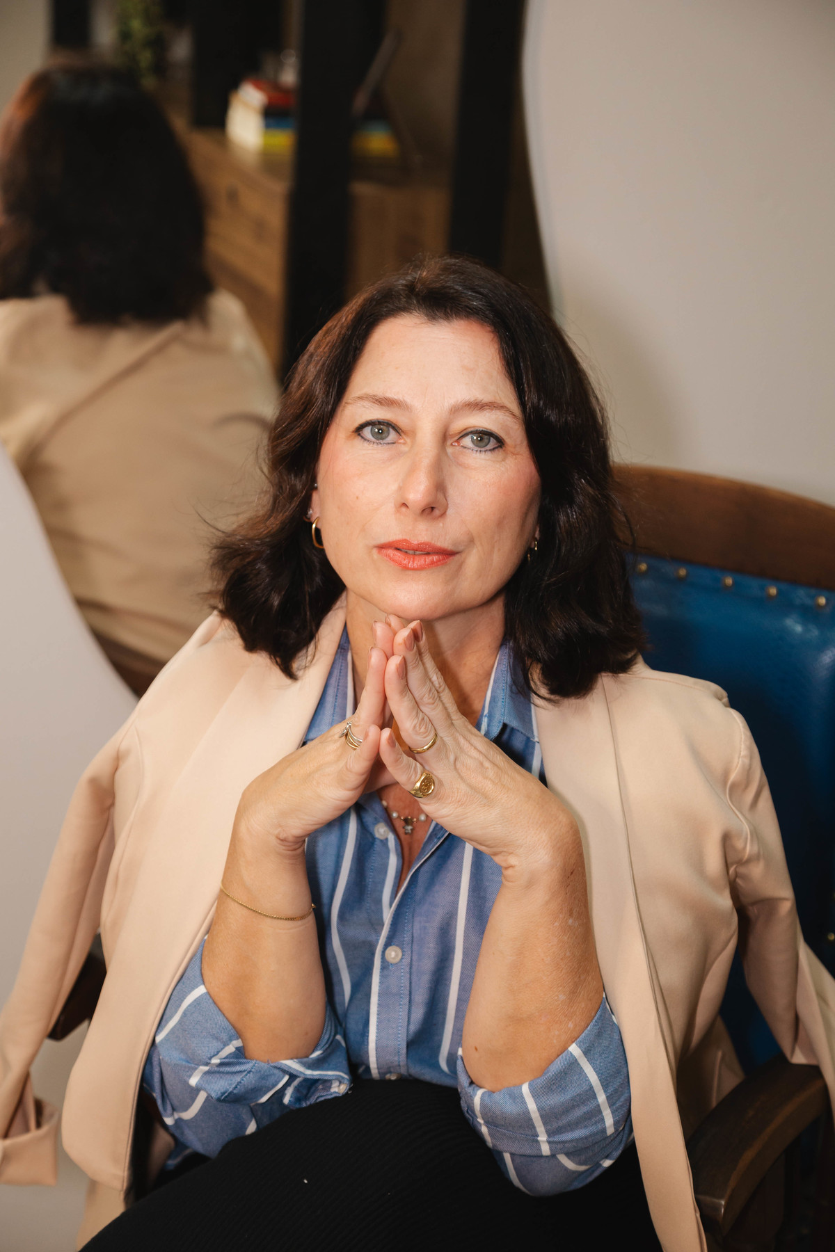 ensaio fotográfico no estúdio do cliente