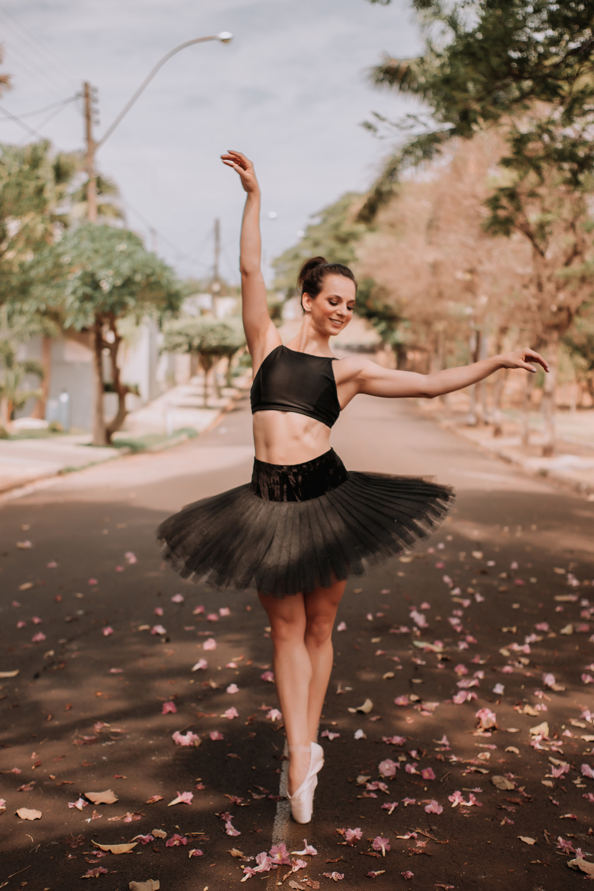 Street ballet em locais urbanos pitorescos