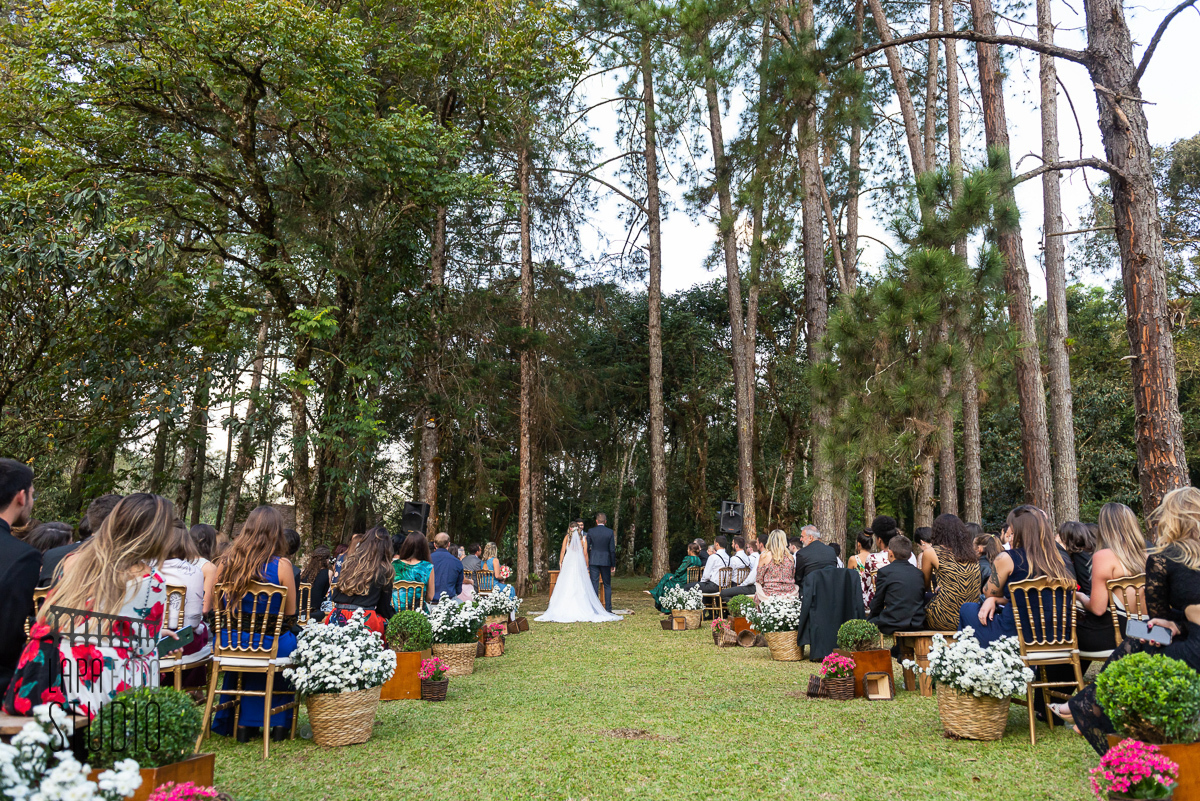 Panorâmica da cerimônia de casamento em Visconde de Mauá