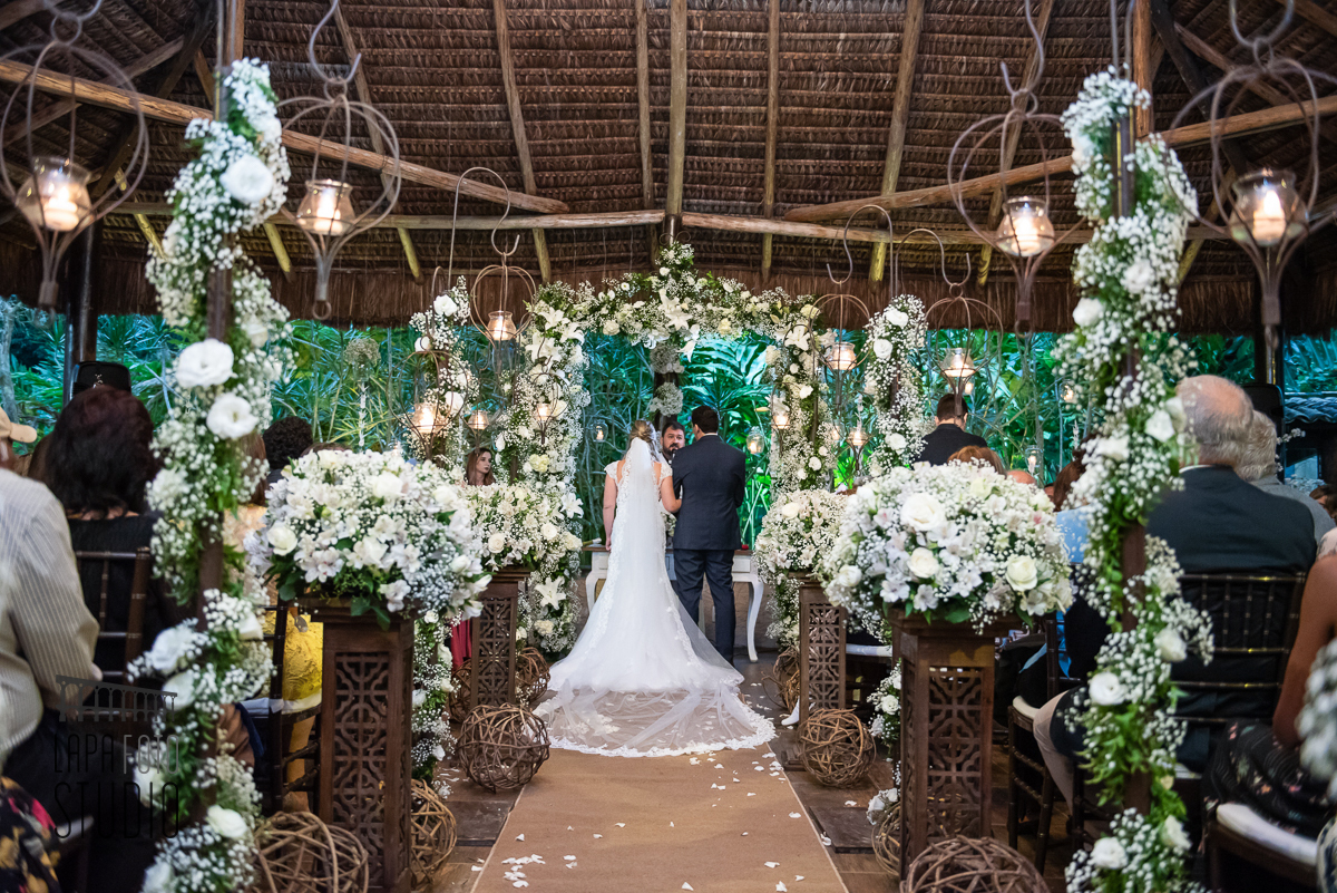 Panorâmica da cerimônia de casamento no espaço Paradisus