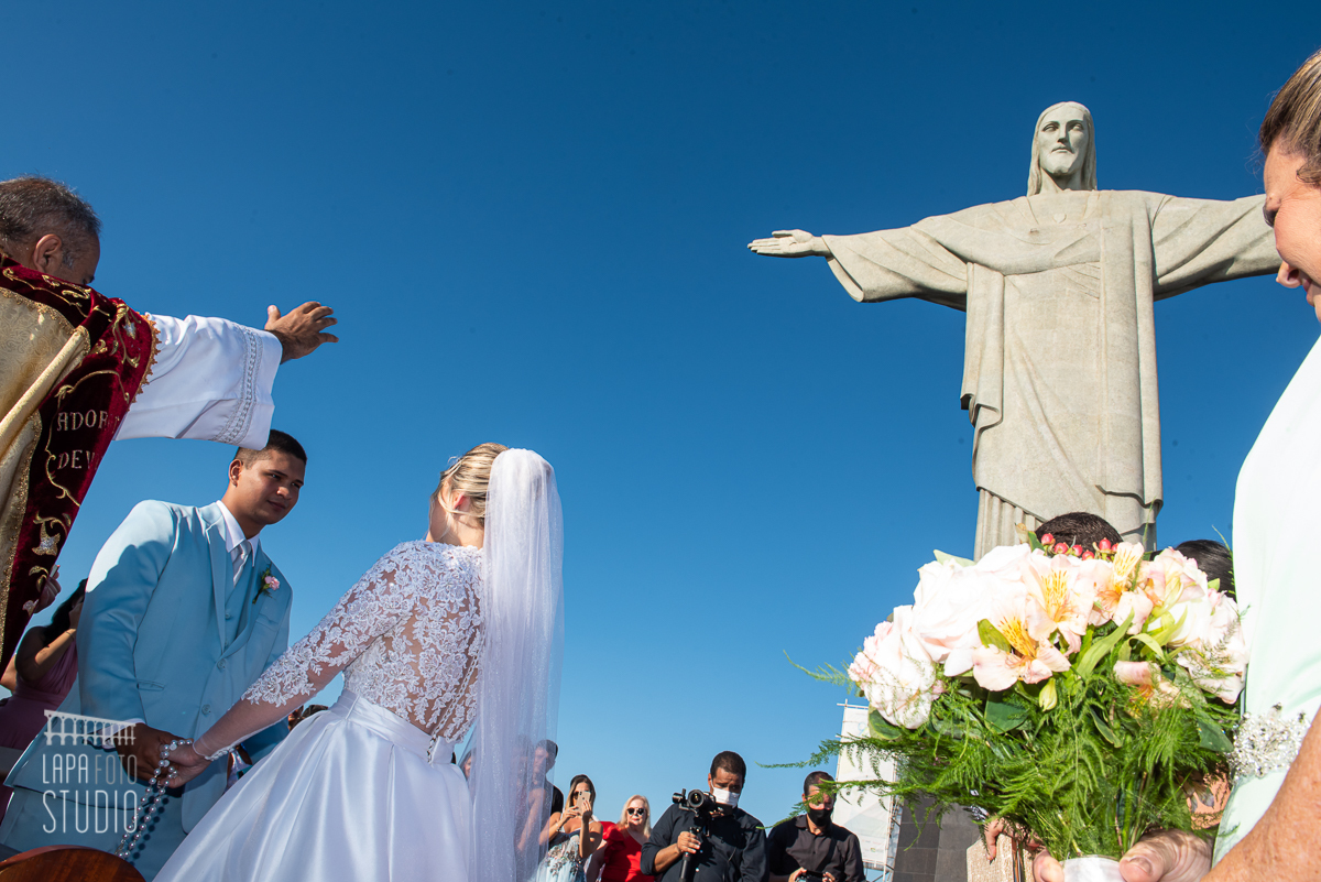 Cerimônia de casamento no Cristo Redentor