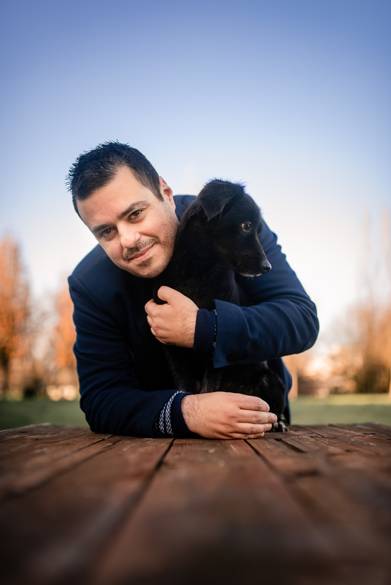 sessão fotográfica cão