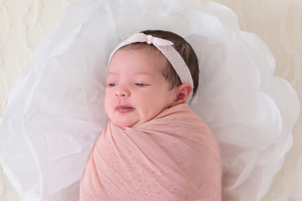 Fotografia de recém nascido da Isabel de 15 dias.