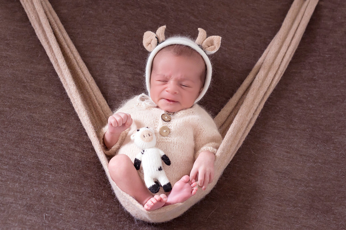 Foto de recém nascido do José Pedro de 12 dias em Pará de Minas