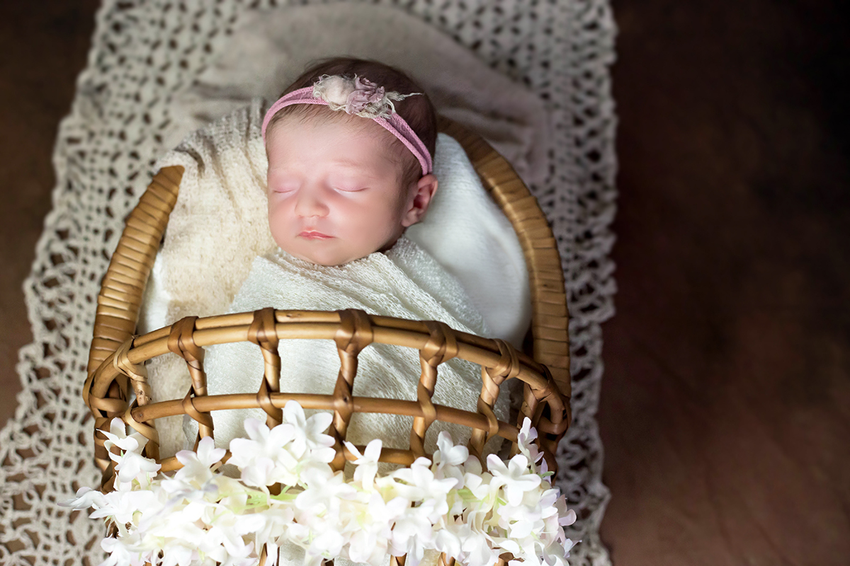 Newborn da Alana de 15 dias. Ppose no Moises 