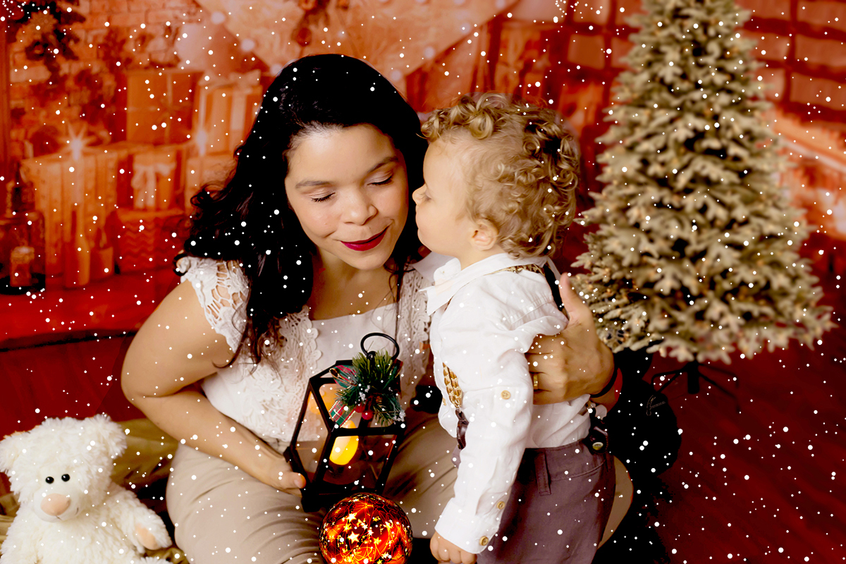 Ensaio de Natal em Pará de Minas do Luigi. Fotografia infantil de Natal 2020.