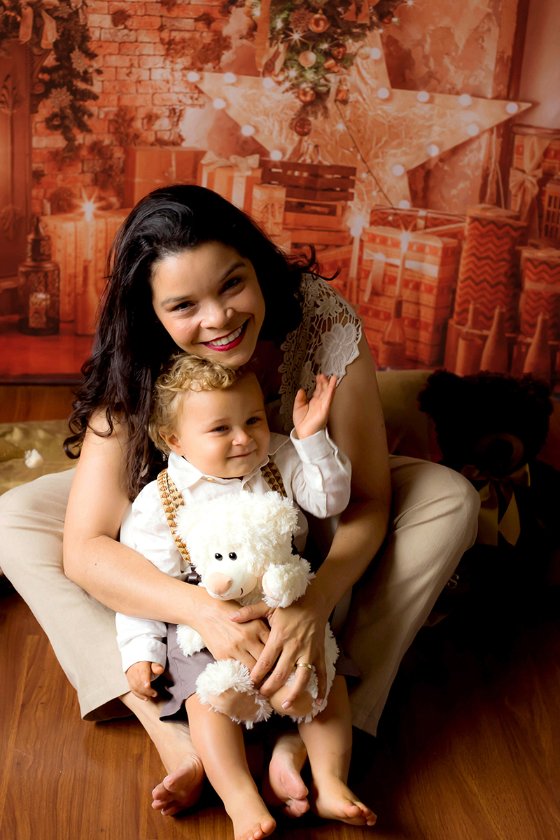 Ensaio de Natal 2020 do Luigi. Fotos feitas em estúdio em Para de Minas.